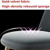HAOKAZLBR Modern Dining Room Chairs Upholstered Dinner Chair Dining Chairs Set of 2 Leisure Modern Living Dining Room Accent Chairs Velvet Upholstered Seat and Backrest with Gold Metal Legs(Grey) view 3