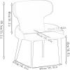 HAOKAZLBR Modern Dining Room Chairs Upholstered Dinner Chair Kitchen PU Leather Dining Chairs Set of 6 Modern Kitchen High Back Padded Soft Seat Sturdy Carbon Steel Metal Legs(Grey Blue) view 3