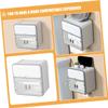 OSALADI Bathroom Accessory Wall-Mounted Tissue Holder Plastic Paper Box for Living Room Easy to Use Tissue Storage Rack view 3