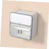 OSALADI Bathroom Accessory Wall-Mounted Tissue Holder Plastic Paper Box for Living Room Easy to Use Tissue Storage Rack view 4