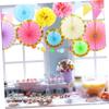 KOMBIUDA Pastel Paper Decorations Set Flower Balls Fans for Party Classroom Celebration Lightweight Easy to Use Elegant Design Birthdays Events view 2