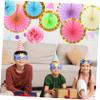 KOMBIUDA Pastel Paper Decorations Set Flower Balls Fans for Party Classroom Celebration Lightweight Easy to Use Elegant Design Birthdays Events view 3