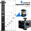 Square Folding Table Leg Extenders, 5-Level Adjustable Table Leg Risers view 2
