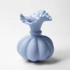 Ceramic Joe Beautiful Ceramic Vases Handcrafted with Wavy Bottle Mouths and Pumpkin Shaped Bottle Bodies (Blue) view 2
