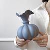 Ceramic Joe Beautiful Ceramic Vases Handcrafted with Wavy Bottle Mouths and Pumpkin Shaped Bottle Bodies (Blue) view 4