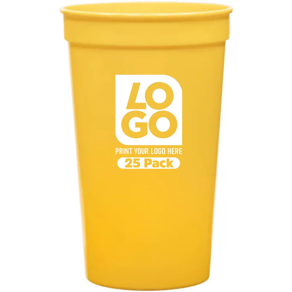 Custom 22oz Stadium Cups with Single-Color Imprint: Perfect for Parties, Events, & Promotions