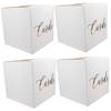 Amosfun 4sets Rustic Wedding Card Box Elegant Card Storage for Reception Money Box for Bridal Showers Graduations and Special Occasions view 1