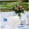 Amosfun 4sets Rustic Wedding Card Box Elegant Card Storage for Reception Money Box for Bridal Showers Graduations and Special Occasions view 3