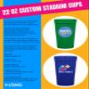 Custom 22oz Stadium Cups with Multi-Color Imprint: Perfect for Parties, Events, & Promotions view 2