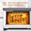 Nuwave Bravo Air Fryer Convection Oven Countertop, 100-in-1 Smart Grill Combo,10 Toaster Settings, Finer Control of 5 Heaters & 3 Fan Speed, 50-500F, Smart Thermometer, Stainless Steel, PFAS Free view 2