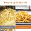 Nuwave Bravo Air Fryer Convection Oven Countertop, 100-in-1 Smart Grill Combo,10 Toaster Settings, Finer Control of 5 Heaters & 3 Fan Speed, 50-500F, Smart Thermometer, Stainless Steel, PFAS Free view 3