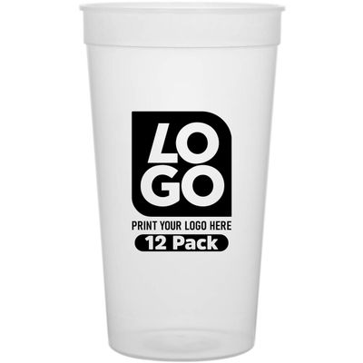 Custom 12oz Stadium Cups with Single-Color Imprint for Parties, Events, and Promotions