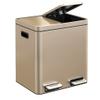 BABETRUE Trashbin Kitchen Pedal Trash Can Stainless Steel Trash Can Air-Tight Cover Double-Layer Household Large Trash Can Papeleras para Cocina view 1