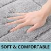 Buganda Bathroom Rugs, 70" x 24", Soft and Absorbent Microfiber Bath Rugs, Non-Slip Shaggy Shower Carpet, Machine Wash Dry Bath Mats for Bathroom Floor, Tub and Shower, Grey view 2