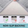 Buganda Bathroom Rugs, 70" x 24", Soft and Absorbent Microfiber Bath Rugs, Non-Slip Shaggy Shower Carpet, Machine Wash Dry Bath Mats for Bathroom Floor, Tub and Shower, Grey view 4