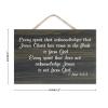 1 John 4:2 3 Every Spirit That Acknowledges That Jesus Christ Has Come in The Flesh Is from God,Eve Wood Sign Quotes Rustic Wooden Hanging Welcome Sign Plaque for Home Living Room Bedroom 8x12in view 2