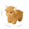 Whbbbj Cute Mini Simulation Calf Ornaments, Mini Calf Statue, Resin Scottish Highland Cattle Figurine, Highland Cow Decor, Collectible Art Crafts, Creative Resin Crafts, for Home, Office(Yellow,B) view 2