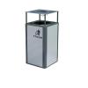 DIEYPOL Patio Trash Can for Outside Urban Simple Outdoor Trash Can Large Capacity Single Barrel/Double Barrel Outdoor Garbage Bin Square Thickened Trash Can Outdoor Garbage Can(Single Barrel) view 1