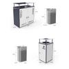 DIEYPOL Patio Trash Can for Outside Urban Simple Outdoor Trash Can Large Capacity Single Barrel/Double Barrel Outdoor Garbage Bin Square Thickened Trash Can Outdoor Garbage Can(Single Barrel) view 2