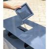 DIEYPOL Patio Trash Can for Outside Urban Simple Outdoor Trash Can Large Capacity Single Barrel/Double Barrel Outdoor Garbage Bin Square Thickened Trash Can Outdoor Garbage Can(Single Barrel) view 3