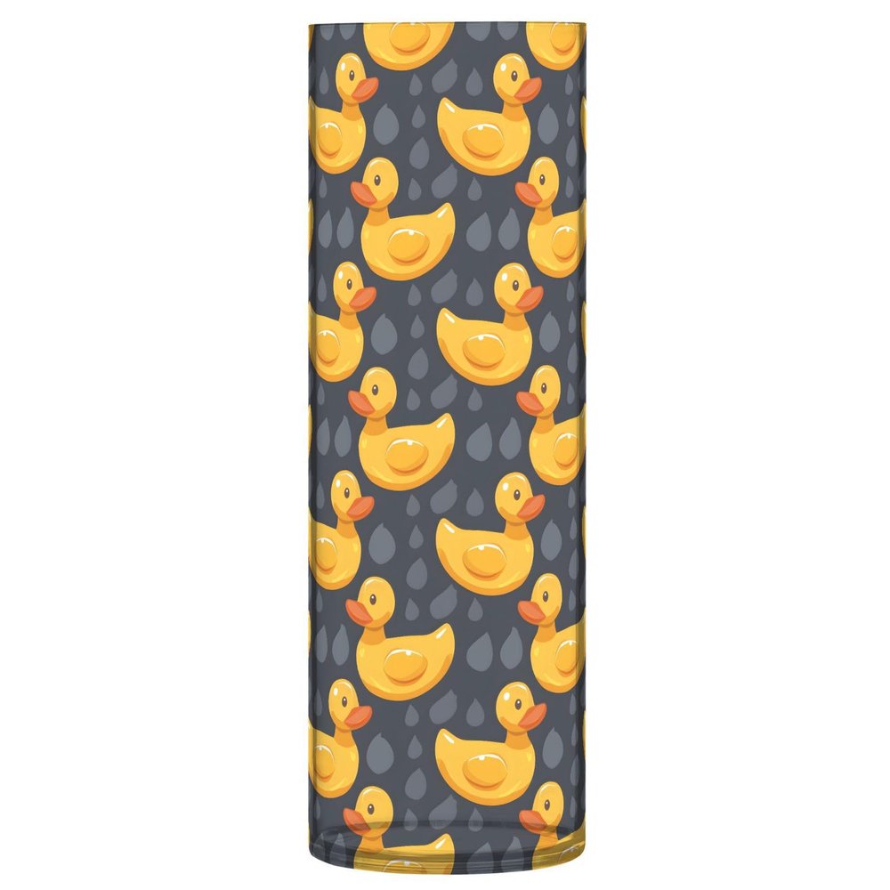 ALAZA Cute Funny Yellow Duck Vase for Flowers 3.9" W x 11.8" H Cylinder Vases for Centerpieces Home Office Decor Storage Container