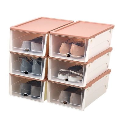 BINGQIAN Shoe Rack Stackable Shoe Rack Portable Shoe Rack Storage and Sorting Box Space-Saving Household Storage Box Shoe Cabinet(C)
