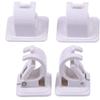 KaTiak Roman Pole Bracket Clamp,Curtain Rail Brackets,4 Pcs Heavy Duty Self Adhesive Wall Curtain Rod Pole Wall Bracket Support Hooks Holders Clips view 1