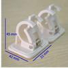 KaTiak Roman Pole Bracket Clamp,Curtain Rail Brackets,4 Pcs Heavy Duty Self Adhesive Wall Curtain Rod Pole Wall Bracket Support Hooks Holders Clips view 3