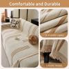 Akpgq Boho Non Slip Covers Sofa Covers for 3 Cushion Chenille Dog Pet Couch Protector Washable Anti-Slip Sectional Couch Cover Tassels L Shaped Sofa Cover view 2