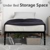 GAOMON Twin Metal Bed Frame, 14 Inch Storage Space, No Box Spring Needed Platform Bed Frame, 800 lbs Capacity Heavy Duty Mattress Foundation, Easy Assembly, Noise Free, Twin Size for Kids, Apartment view 3