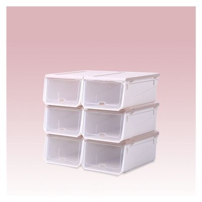BINGQIAN Shoe Rack Shoe Organizer Rack Extendable Home Shoe Racks Multi-Functional Plastic Storage Shelf for Closet Bedroom Entryway Shoe Cabinet(Pink)