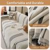 Akpgq Boho Non Slip Covers Sofa Covers for 3 Cushion Chenille Dog Pet Couch Protector Washable Anti-Slip Sectional Couch Cover Tassels L Shaped Sofa Cover view 2
