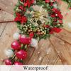 Canessioa Farmhouse Christmas Shower Curtain Rustic Wood Barn Door Xmas Trees Shower Curtains Country Winter Snowflake Shower Curtain Sets for Bathroom 72x78 in with 12 Hooks view 4