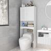 HRVEOCEI White Over The Toilet Storage Cabinet with Doors, Freestanding Bathroom Above Toilet Storage & Tall Bathroom Over Toilet Storage Cabinet with Adjustable Shelf (Style4) view 3