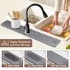 Faucet Mat for Kitchen Sink Diatomite Fast Drying Stone Sink Tray Absorbent Mat Faucet Splash Guard for Kitchen Sink and Bathroom Counter view 2