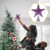 Homoyoyo Metal Christmas Tree Topper Star Glittered Iron Art Hollow Star Ornament for Festive Decor Treetop Decoration for Holiday Atmosphere and Memorable Photos view 3