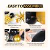 107pcs Black Gold Birthday Decorations for Men with Black and Metallic Gold Foil Balloons Happy Birthday Banner for 16th 18th 21st 24th 32th 40th 50th 60th Birthday Decorations for Men view 3