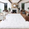 Dssimo Super Fluffy Area Rug for Bedroom, Modern Shag White Area Rugs, Soft Plush Small Carpet for Kids,Girls Boys and Teens Decorations for Living Room Dorm Nursery Classroom, 8x10 Feet view 1