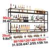 Bar Unit Floating Shelves, Led Liquor Bottle Display Shelf, Mini Bar Liquor Cabinet, Bar Bottle Display Shelf, Multifunctional Storage Rack, For Kitchen Living Dining Room Home Wine Cellar Cafe(Black, view 2