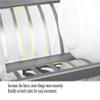 Dish Drying Rack Dish Drainer Rack 2 Tier Dish Rack with Drainboard Holder Dish Rack Organizer with Utensil Knife Holder, Dish Drainer for Kitchen Counter Cutlery Holder Drainboard view 3
