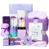 Birthday Gifts for Women, Relaxing Spa Gifts Care Package with Luxury Flannel Blanket, Light-Up Rose Flower, Unique Mothers Day Gifts for Mom, Wife, Grandma, Sister, Friends view 1