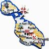 Malta Map Fridge Magnet Tourist Souvenir Refrigerator Decoration Magnet Hand Painted Craft view 1