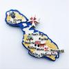 Malta Map Fridge Magnet Tourist Souvenir Refrigerator Decoration Magnet Hand Painted Craft view 4