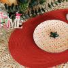 Noctiflorous Oval Braided Placemats Set of 8 Woven 12x17.5 Inch Non Slip Washable Heat Resistant Place Mats Round Tablemats for Dining Kitchen Party Daily Table Decor Dinner Mats (Red Shine, 8) view 4