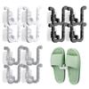 CUCUFA Wall Shoe Rack 12Pcs Shoes Rack Slippers Holder Multifunctional Slippers Organizer Self Adhesive Shoe Rack Wall Hanger for Door Closet Bathroom Kitchen view 1