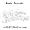 115" Modular Sectional Sofa,L Shaped Sectional Couches for Living Room,3-Seater Corduroy Upholstered Cloud Couches with Movable Ottoman and Deep Seats view 2
