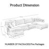 115" Modular Sectional Sofa,U Shaped Sectional Couches for Living Room,3-Seater Corduroy Upholstered Cloud Couches with Two Movable Ottomans and Deep Seats view 2