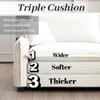 115" Modular Sectional Sofa,U Shaped Sectional Couches for Living Room,3-Seater Corduroy Upholstered Cloud Couches with Two Movable Ottomans and Deep Seats view 4