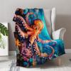 Aimego Octopus Blanket Gifts for Women Kids - Ocean Lover Themed Sea Underwater Throw for Boys Teen Adults Presents Birthday Christmas Easter Bedroom Travel Camping Decor Lightweight Blanket 50"x60" view 4