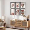 SIGNLEADER Framed Wall Art Collage Print Gallery Set, Abstract Geometric Nature in Earth Tones Photography Modern Decorative for Living Room, Bedroom, Office - 12" x 16" x 6 Black view 2